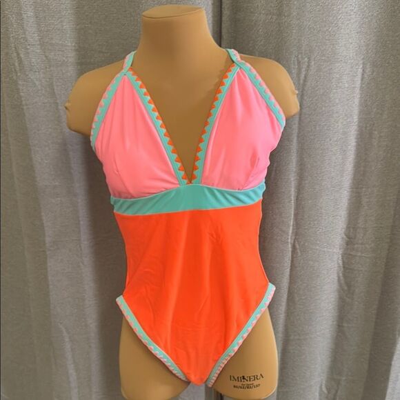 POPVIL women’s Colorful One Piece Swimsuit - Picture 1 of 9